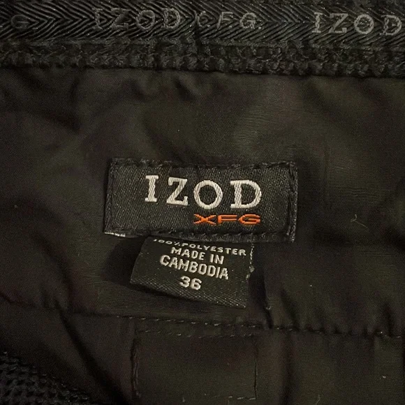 lzod XFG Black Golf Cargo Shorts Size 36 - Picture 13 of 13